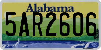 AL license plate 5AR2606