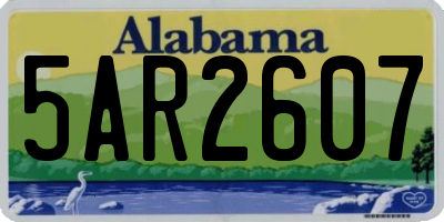 AL license plate 5AR2607
