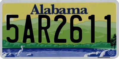 AL license plate 5AR2611