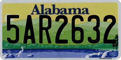 AL license plate 5AR2632