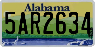 AL license plate 5AR2634