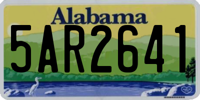 AL license plate 5AR2641