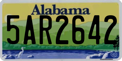 AL license plate 5AR2642