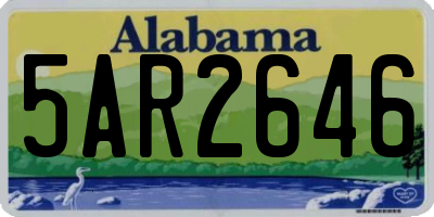 AL license plate 5AR2646