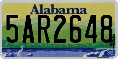 AL license plate 5AR2648