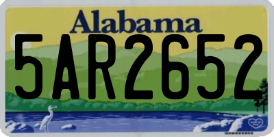 AL license plate 5AR2652