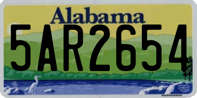 AL license plate 5AR2654