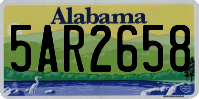 AL license plate 5AR2658