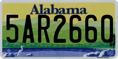 AL license plate 5AR2660