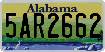 AL license plate 5AR2662