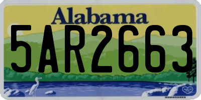 AL license plate 5AR2663