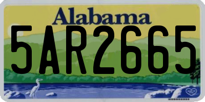 AL license plate 5AR2665