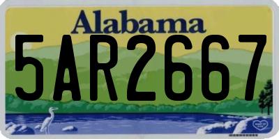 AL license plate 5AR2667