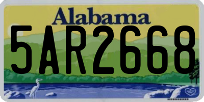 AL license plate 5AR2668