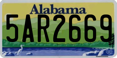 AL license plate 5AR2669