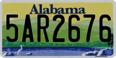 AL license plate 5AR2676