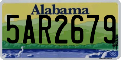 AL license plate 5AR2679