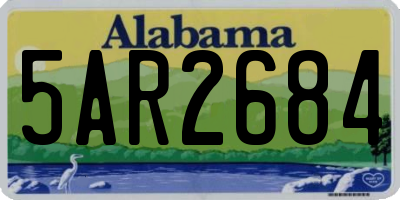 AL license plate 5AR2684