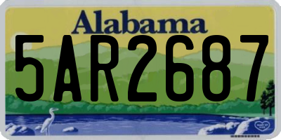 AL license plate 5AR2687