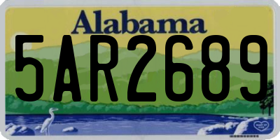 AL license plate 5AR2689