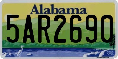 AL license plate 5AR2690