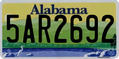 AL license plate 5AR2692