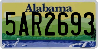 AL license plate 5AR2693