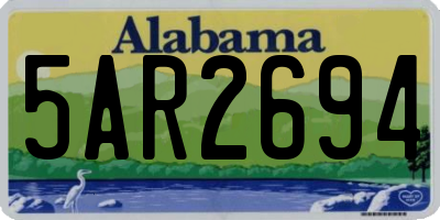 AL license plate 5AR2694