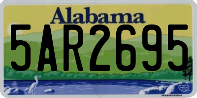 AL license plate 5AR2695