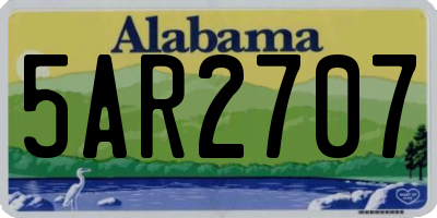 AL license plate 5AR2707