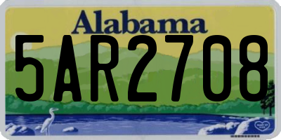 AL license plate 5AR2708