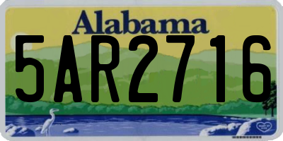 AL license plate 5AR2716