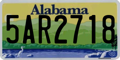 AL license plate 5AR2718