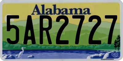 AL license plate 5AR2727