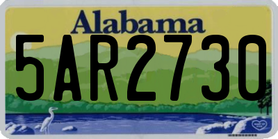 AL license plate 5AR2730