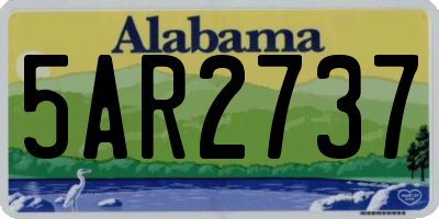 AL license plate 5AR2737