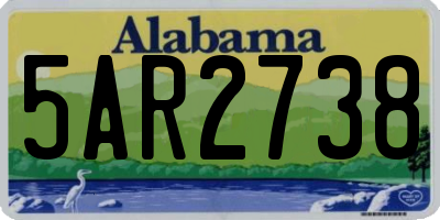 AL license plate 5AR2738