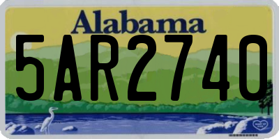 AL license plate 5AR2740
