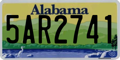 AL license plate 5AR2741