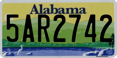 AL license plate 5AR2742