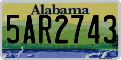 AL license plate 5AR2743
