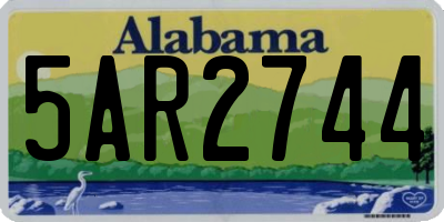AL license plate 5AR2744