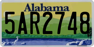 AL license plate 5AR2748
