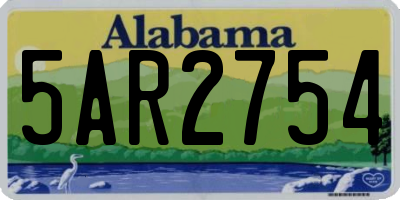 AL license plate 5AR2754