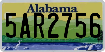 AL license plate 5AR2756