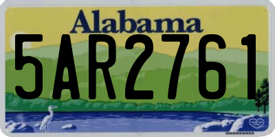 AL license plate 5AR2761