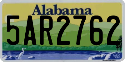 AL license plate 5AR2762