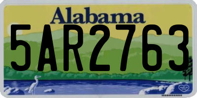 AL license plate 5AR2763