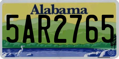 AL license plate 5AR2765