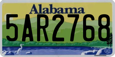 AL license plate 5AR2768